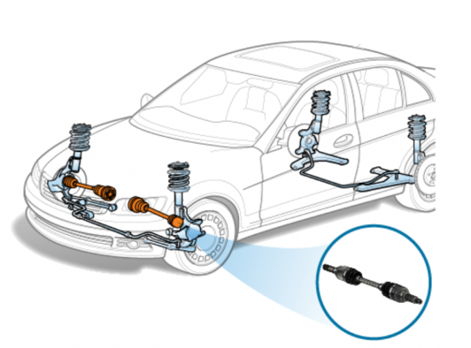 Constant Velocity Axle Assembly Parts GG2725500F Front drive shaft